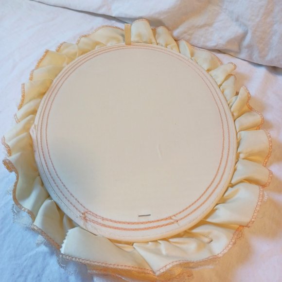 VTG 1988 Giordano Art Satin Lace Oval Framed Dolls in Red Christmas Stocking 15" - Picture 6 of 9